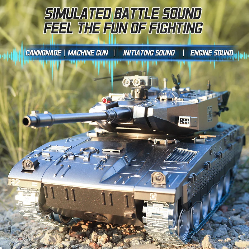 1/18 Big Rc Tank Remote Control War Tanks with Shooting Radio Controlled Car Military Truck Model For Boys Kids Christmas Gifts