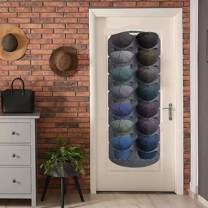 Storage Home Coat Racks Wall Felt Hat Storage Racks Cap Bag Clip Travel Cap Rack