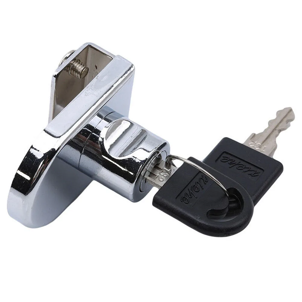 

Keys Locks Cabinet Home Security Silver Single Double Thickened Wear-Resistant Door Glass Practical Rust-Proof