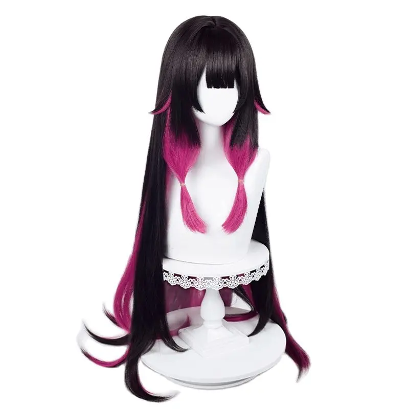 Colombina Cosplay Wig Genshin Impact Girl Colombina Fatui Snezhnaya Long Mixed Color Hairpiece Woman Role Play Wigs