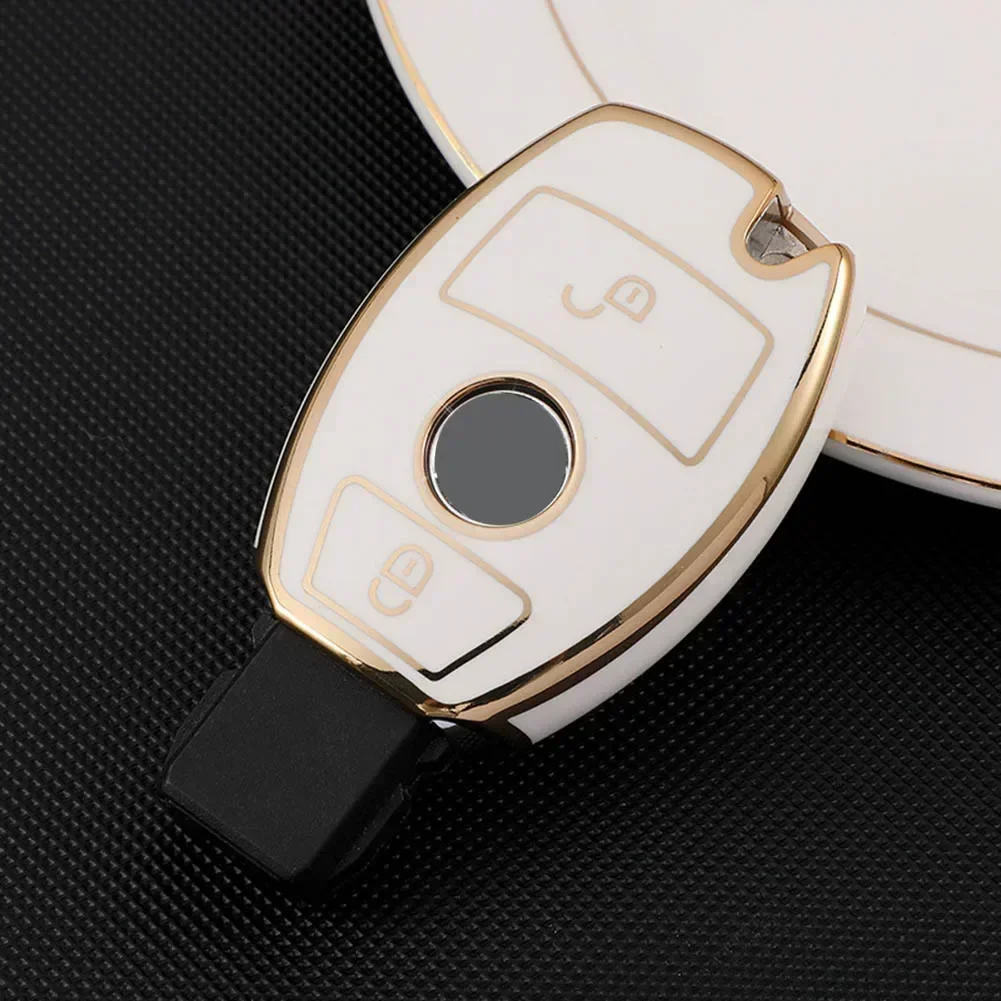 Soft TPU Car Key Cover Keychain Case For Mercedes Benz GLK GLA W176 2 Button Remote Holder Accessories key case key case cover car key shell car key chain