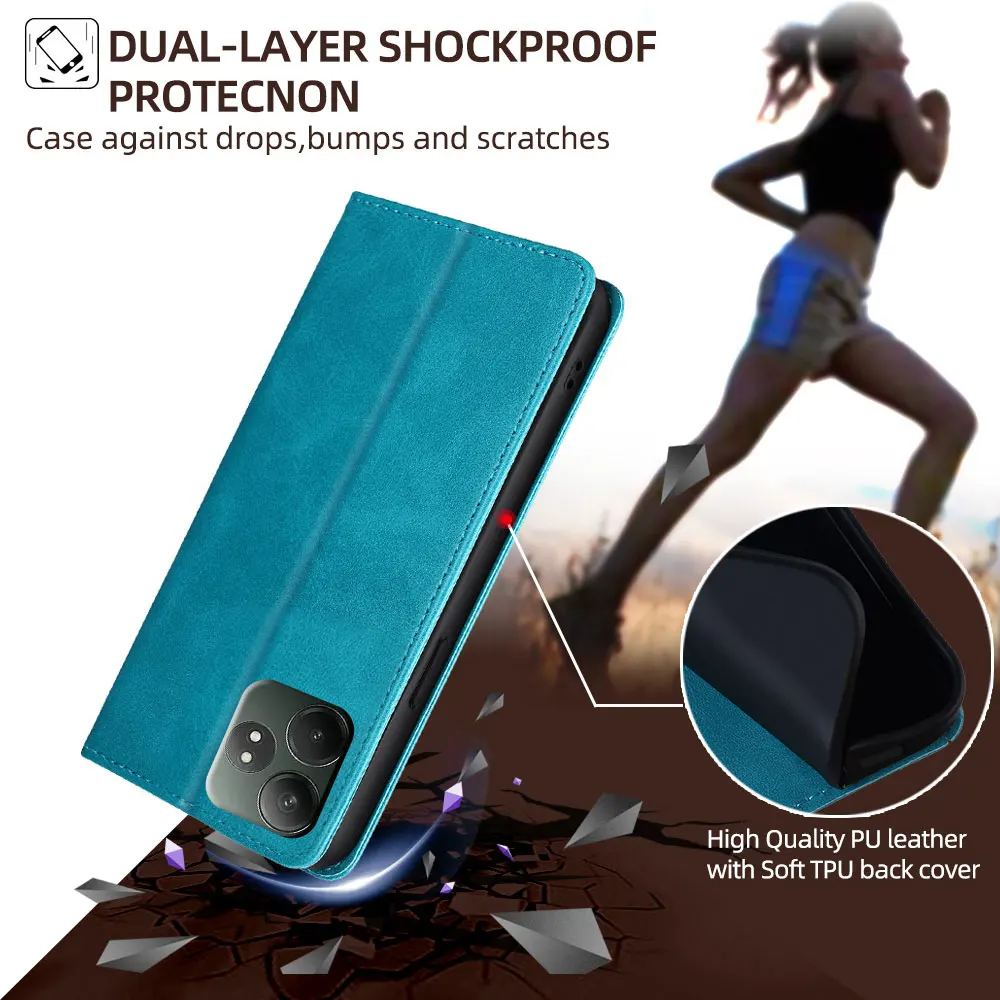 Classic Shockproof Wallet Protective Leather Flip Case with Card Holder