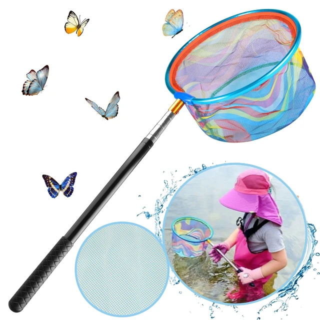 Retractable Fishing Net Insect Butterfly Dragonfly Net Outdoor Portable Fishing Net Children Fun Game Fishing Toys