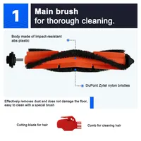 For Xiaomi G1 Mi Robot Vacuum-Mop Essential Hepa Filter Robot Vacuum Cleaner Accessories Main Side Brush Mop Cloths Spare Parts 2