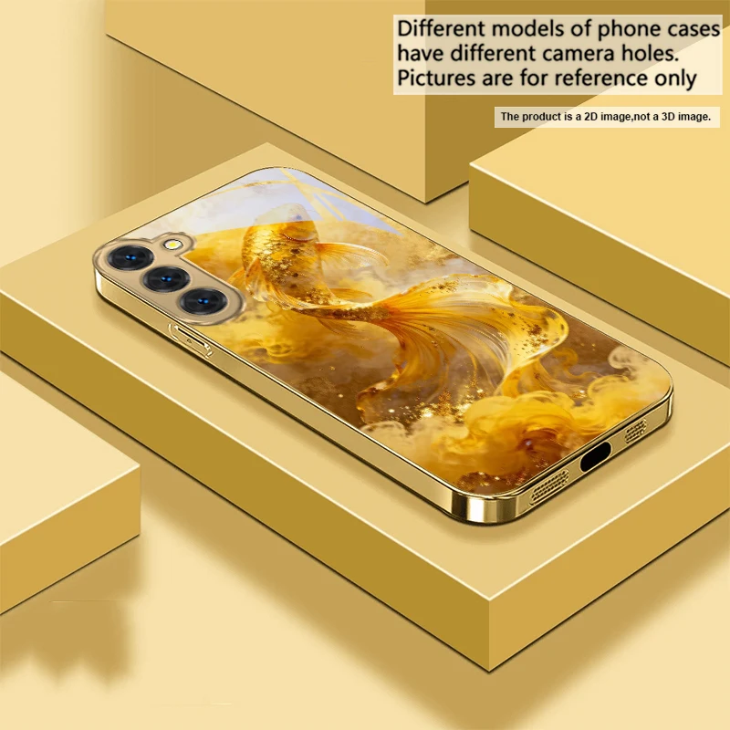 Harmonious Golden Carp Glass Phone Case