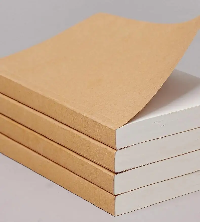 A5/B5 Dickes 100/200 Blatt Kraft DIY Notizbuch Blanko Journal Entwurfsbuch für Schüler Lehrer Schule Büro Schreibwaren – Detail 1