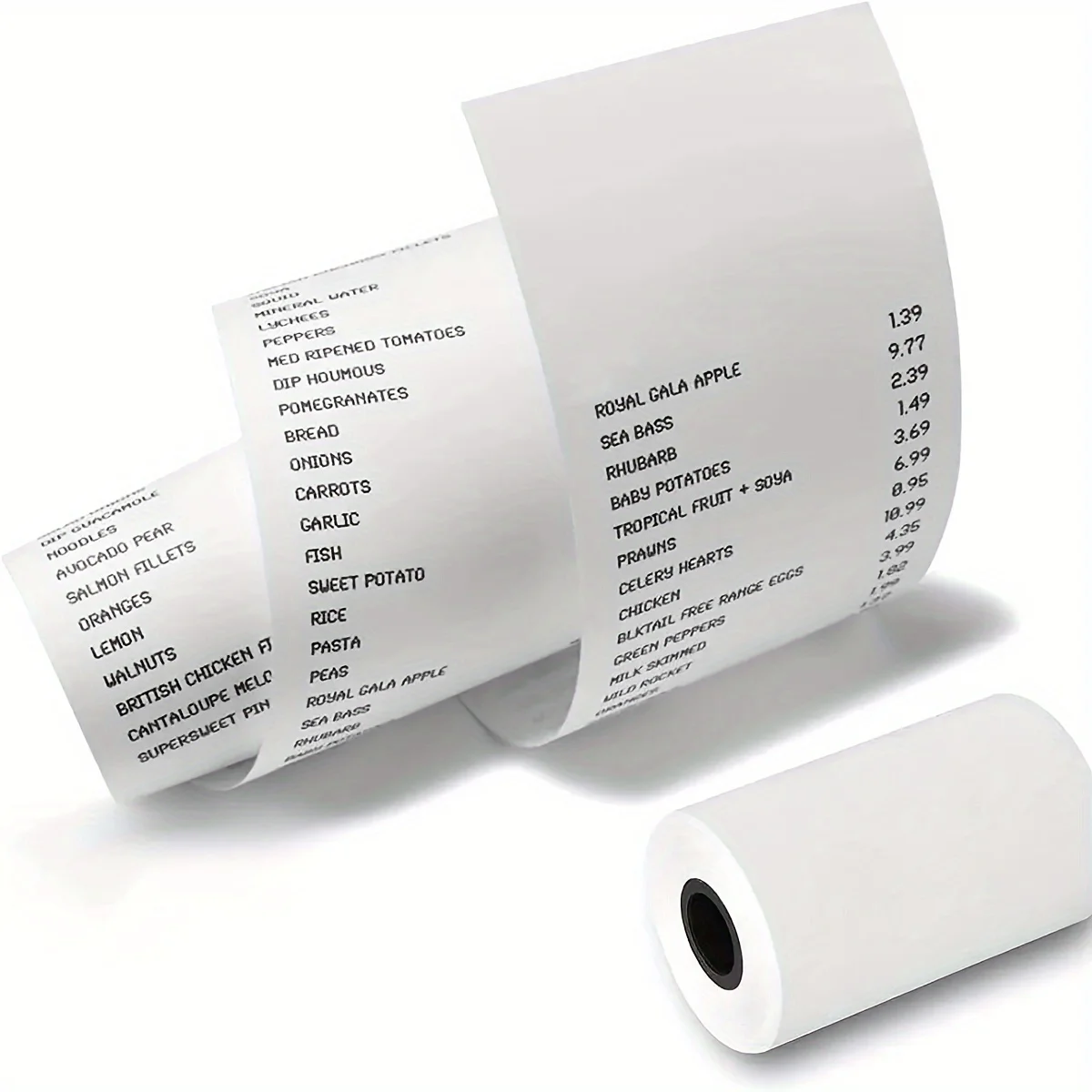 8 Rolls Thermal Paper 2 1/4" X 54 feet White Bank Teller Paper,57*50mm Supermarket Receipt Paper