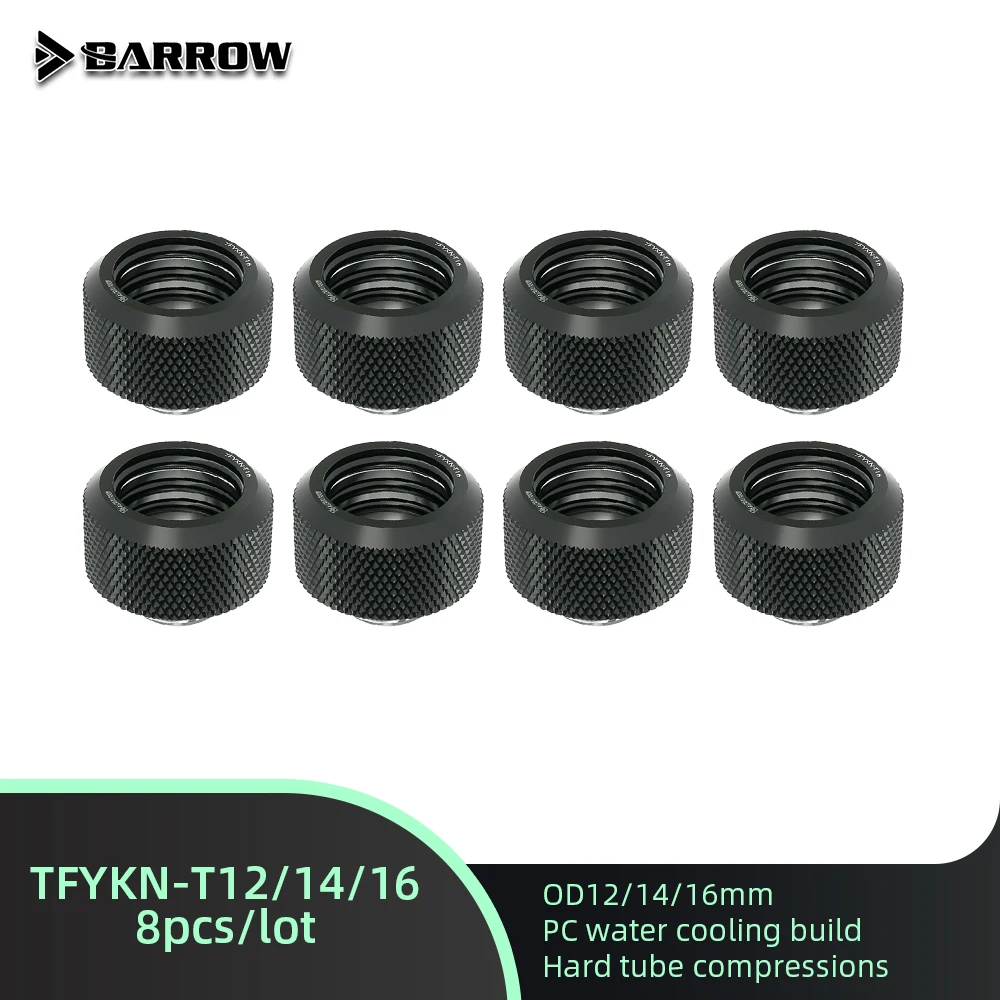 

Barrow Hard Tube Fitting Kit 8pcs/lot OD12/14/16mm Compressions Water cooling PC Building Connector G1/4'' Adapter Brass Fitting
