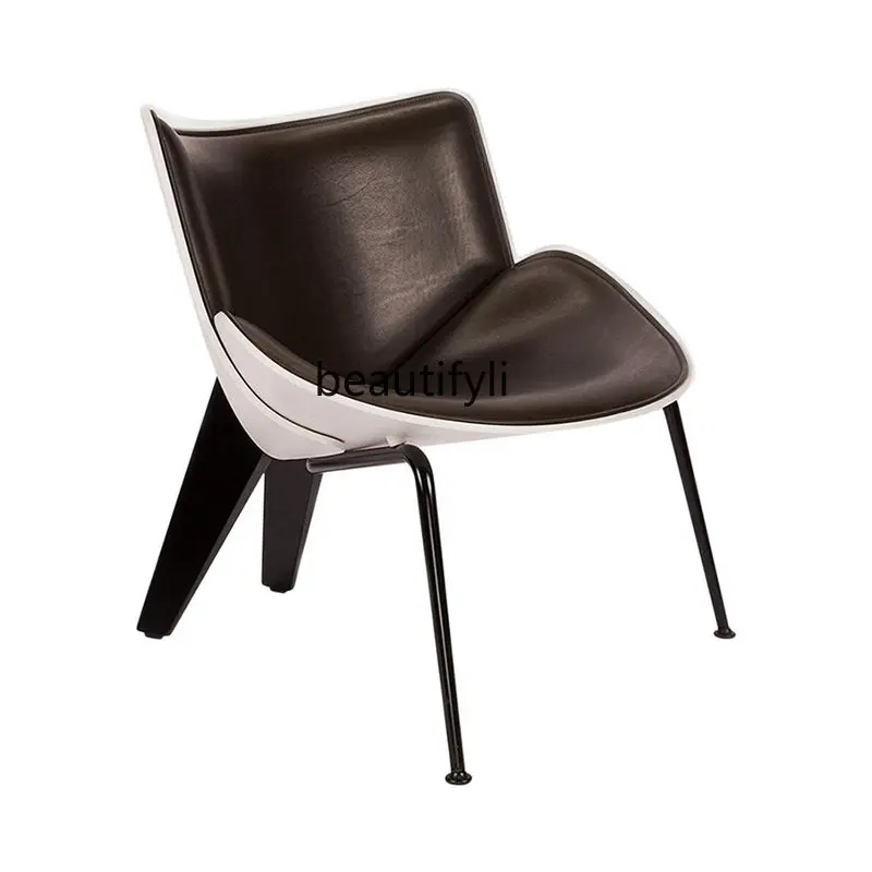 

zq Nordic Simple Leisure Shell Chair Sales Office Negotiation Living Room Balcony Reception Chair Sofa