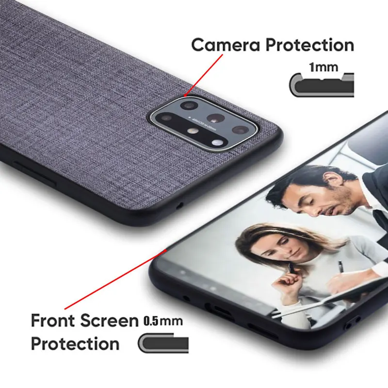 Premium Cloth Texture Simple Design Phone Case Cover