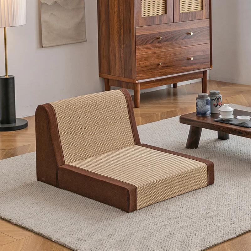 Natural Bamboo Silk Japanese Tatami Mat Sofa Window No Leg Rest Balcony Low Chair Living Room Backrest Recliner Furniture