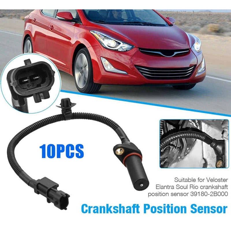 

10Pcs Crankshaft Position Sensor For Hyundai Elantra Sonata Santa Fe Kia Optima Forte Rio 391802B000 39180-2B000 Spare Parts