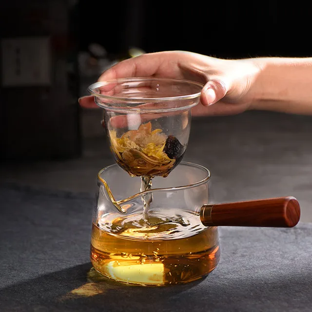 Hőálló Üveg Teáskanna Dupla Üvegvízi Kancsó Vízforraló Rozsdamentes Acél Tea Infuser Kung Fu Teakészlet Puer Ajándék Ötlet - Image 3