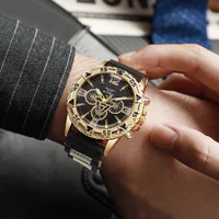 Men Business Watches Fashion Silicone Band Male's Business Dress Analog Quartz Watch 1