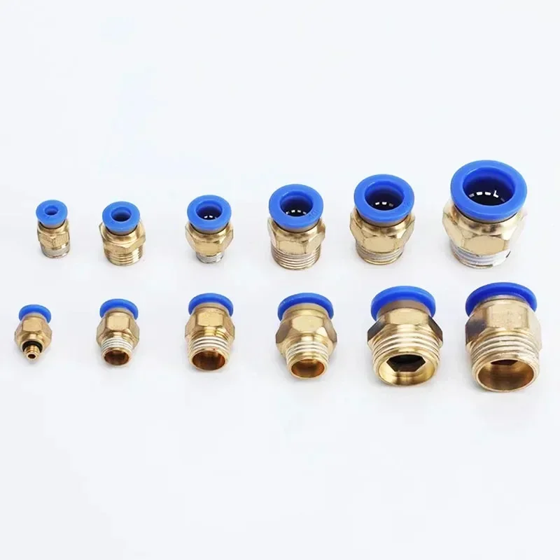 134PCS Pneumatic Air Connector Fitting PC 4mm 6mm 8mm 10mm 12mm Thread 1/4" 1/8" 3/8" 1/2" Hose Fittings Pipe Quick Connectors