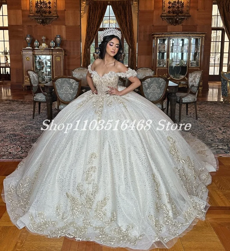 green emerald velvet dress Mollybridal V Neck Gold Embroidered Rhinestone Ball Gown Asymmetrical Puffy  Skirt Champagne Quinceanera Homecoming Wedding Dresses Long Train Tulle  Lace Applique Mexican DAMA 0 at Amazon Women's Clothing store main image 0