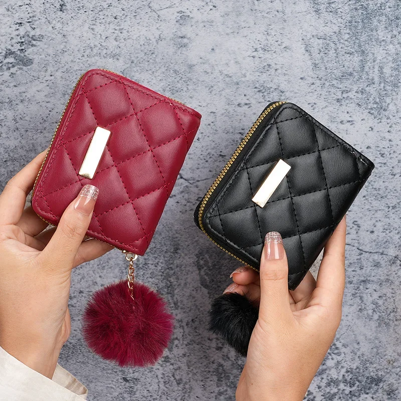 Wallet  New Retro Niche Designer Folding Coin Purse Credit Card Storage Card Bag Hot Sale Women Ladies Wallets Women's 지갑