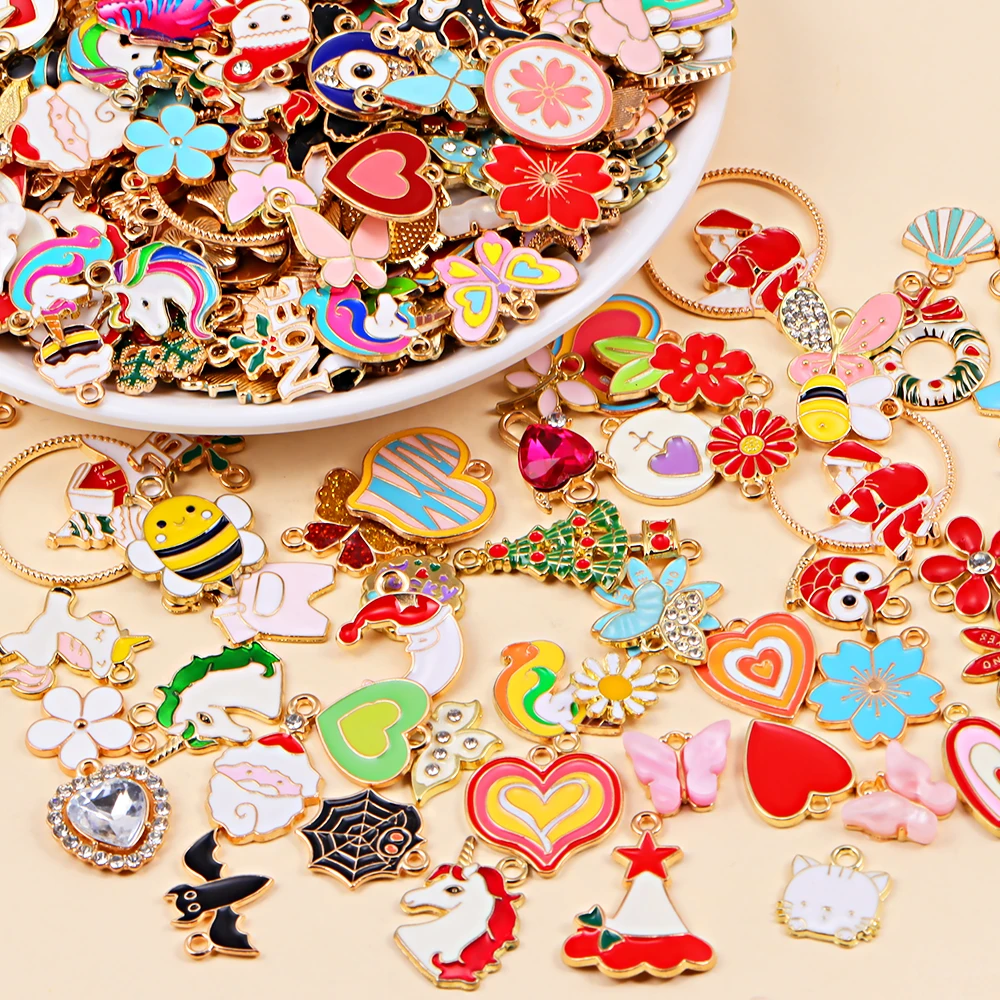 Bracelets Wholesale Necklace Charms 100Pcs Silver Charms For