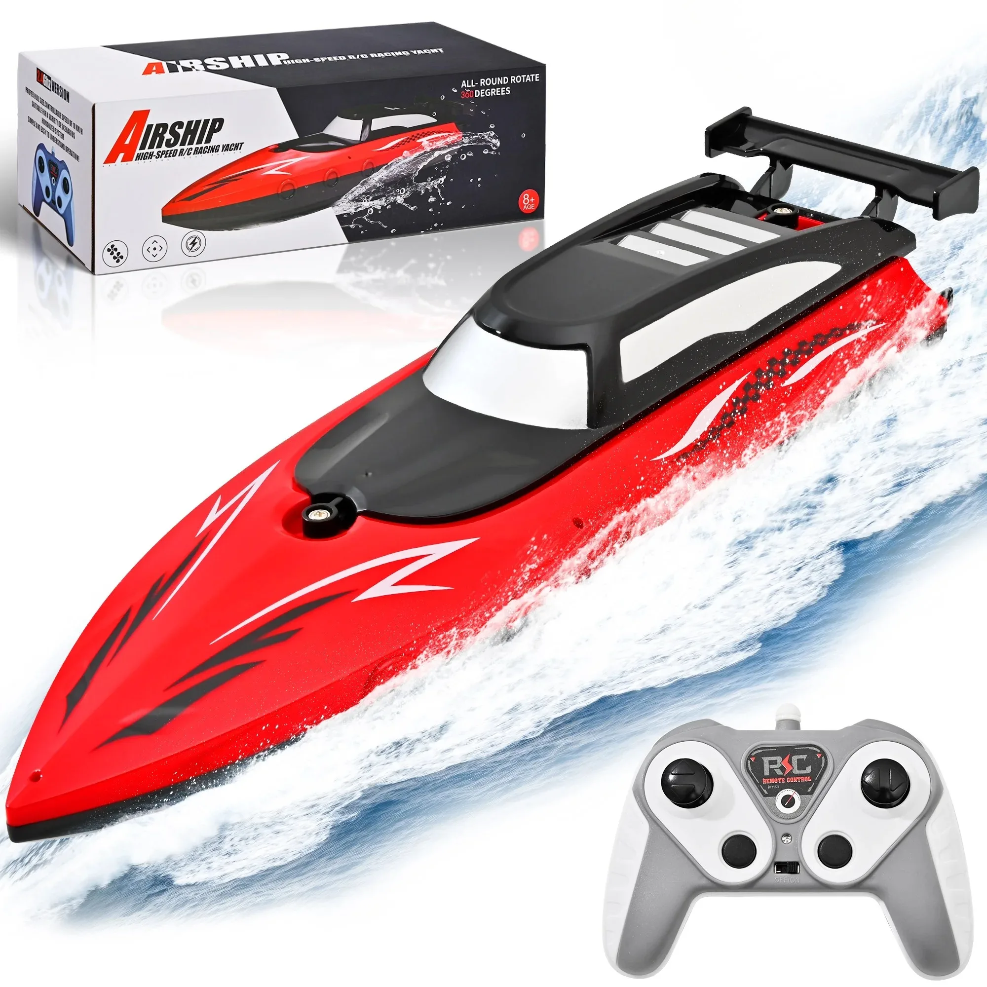 Bateau RC rapide avec batterie - Jouet télécommandé étanche