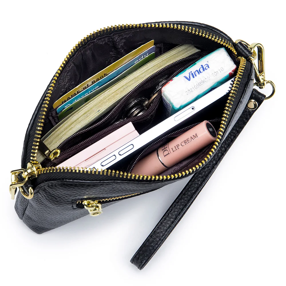 Women Handbag Genuine Leather Shoulder Bag Cowhide Crossbody Tote Lipstick Key Phone Pouch Messenger