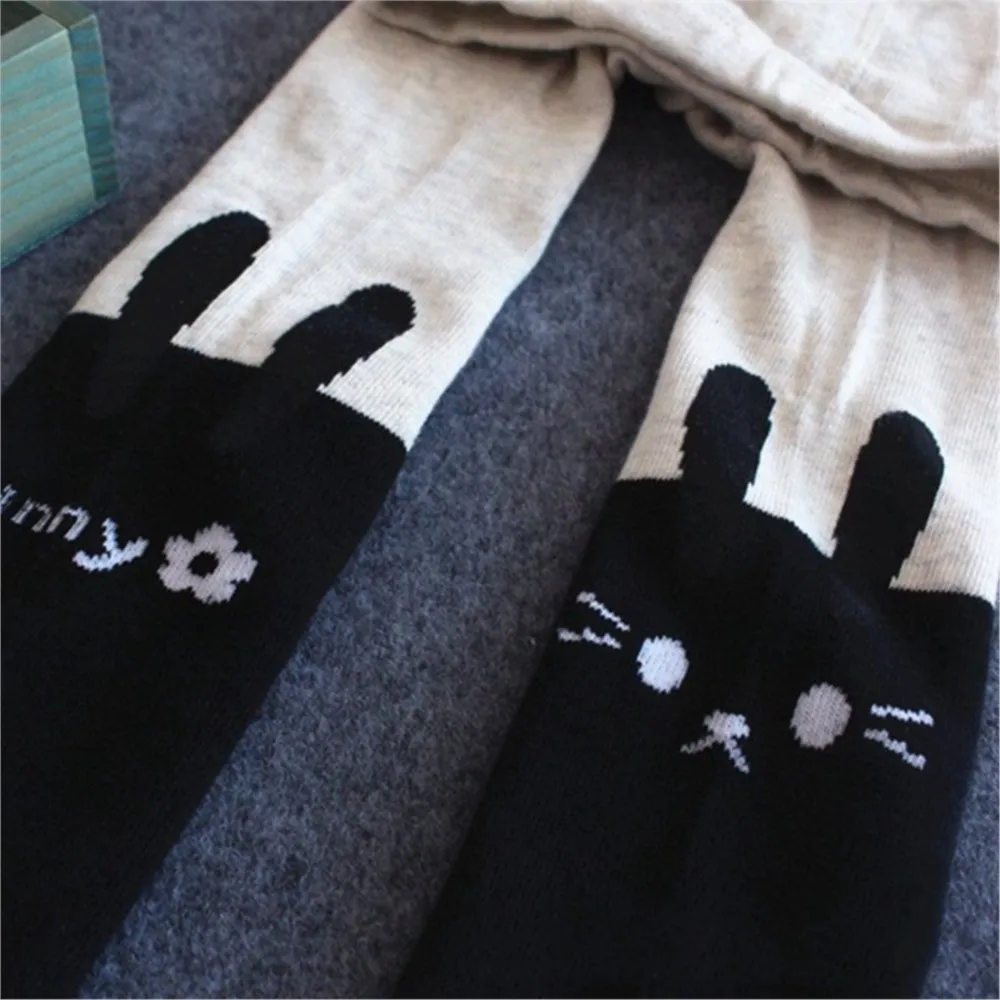 Children's Cartoon Tights For Lovely Girls Patchwork Embroidery Designs Stockings Spring Pantyhose Baby Kawaii Tights