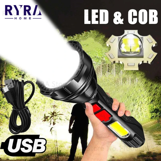 Mini lampe de poche LED étanche portable, torche n'aime aste par USB, lampe  de bain, lampe COB de camping en plein air, 3 modes - AliExpress