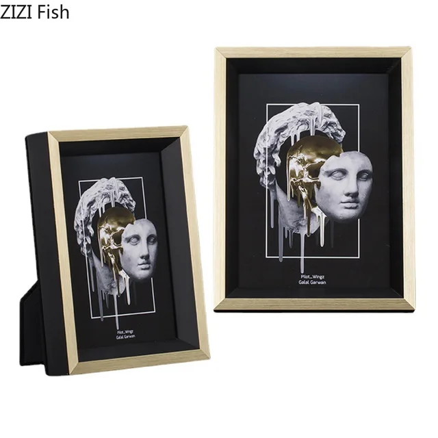 Arany Szegély Képkeret 6/7 Hüvelykes Aranykeretek Képekhez Modern Dekoráció Családi Portré Keretes Művészeti Díszek - Image 6