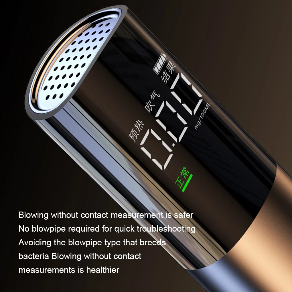 Portable Breathalyzer Tester, with LED Display Screen Alcohol Breath Detector High Precision Alcohol Detector Professional Tools