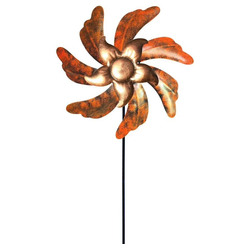 

Large Metal Wind Spinner with Garden Stake Rotating Windmill Wind Sculpture for Outdoor Yard Patio Lawn Art Decoration