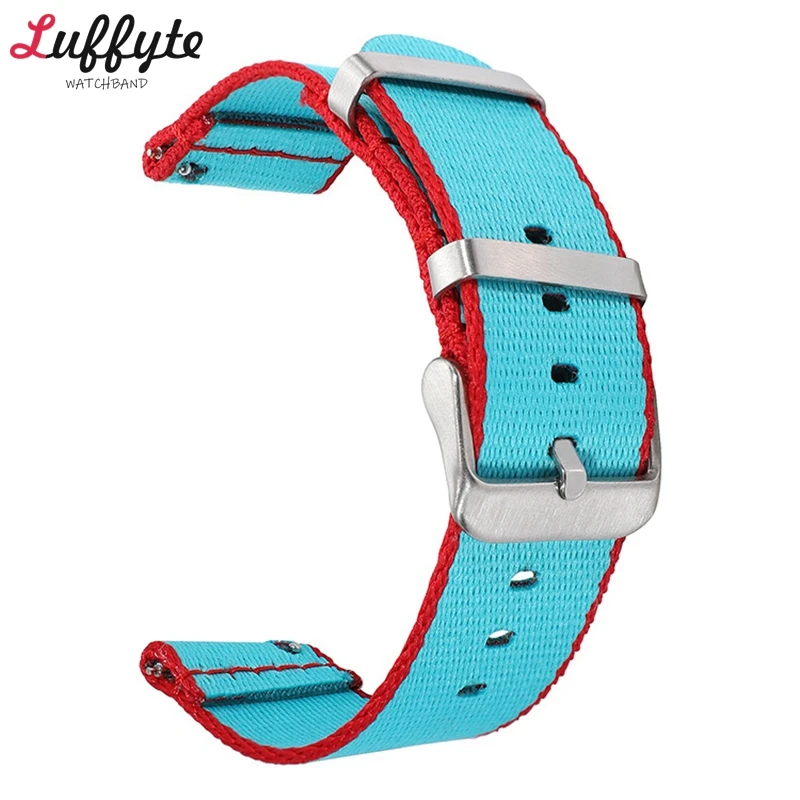 Quick Release Canvas Sport Watchband - Colorful Nylon Weave Strap
