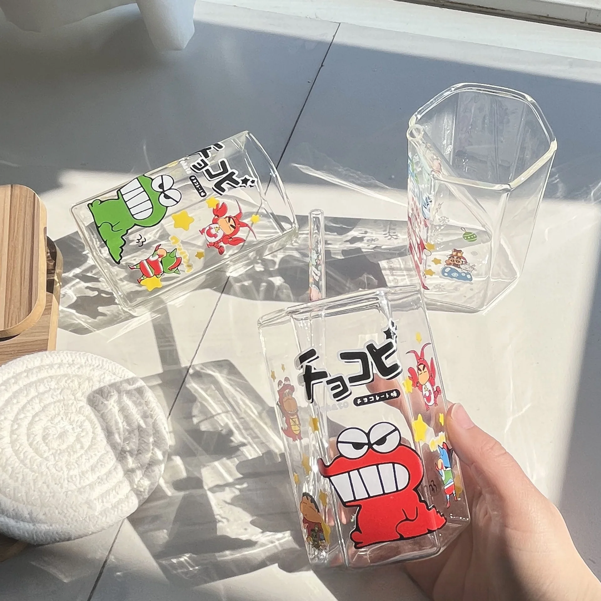 Hexagonal Crocodile Cup Funny Cartoon High Borosilicate Glass Mug Office Afternoon Coffee Cup Kitchen Drinkware Home Accessories