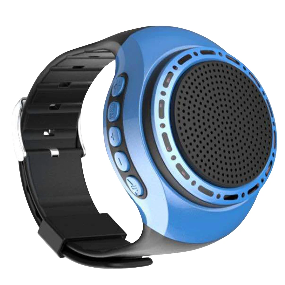 USB Rechargeable Wrist Watch Speaker Cool Lighting Bluetooth-compatible Portable Bicycle Audio Music FM Radio Box