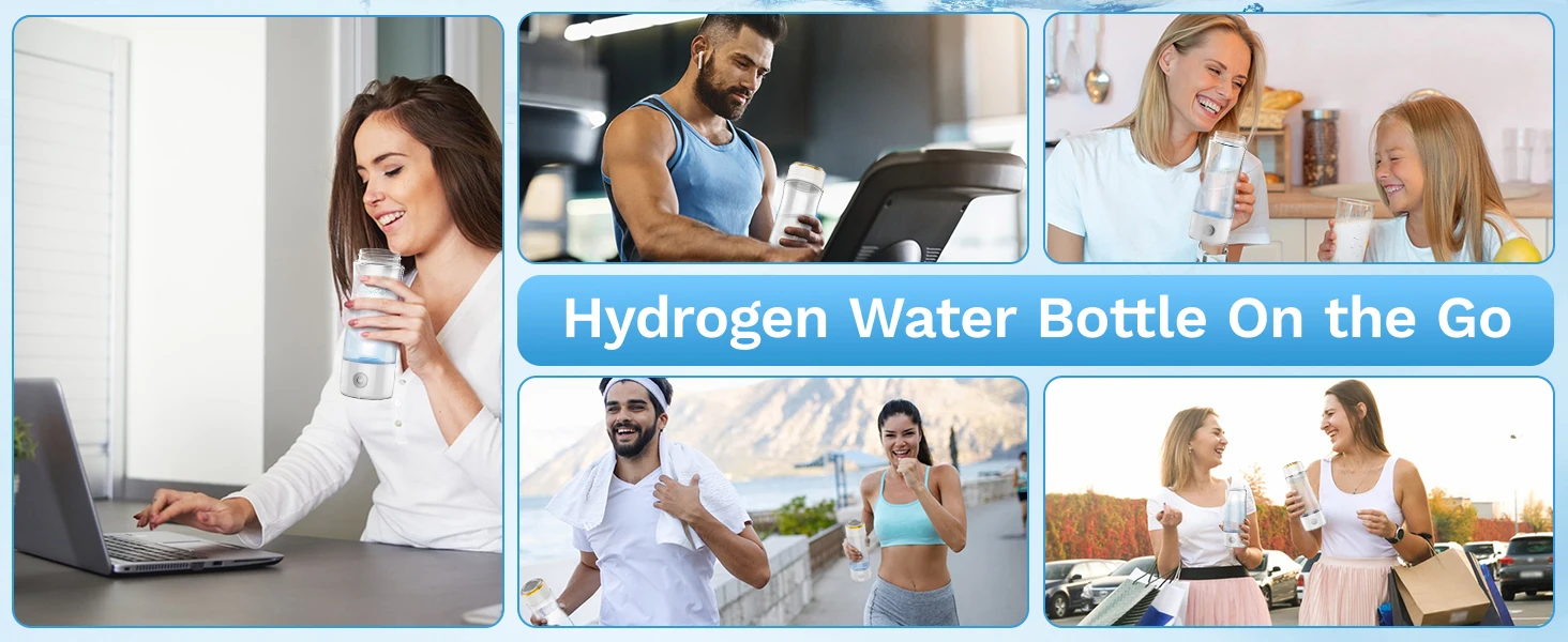 Description Picture 6 of itemUsb Hydrogen Water Bottle Generators 400ml Glass Molecula Hydrogen Water Generator Portable Hydrogen-Rich Water Cup for Travel