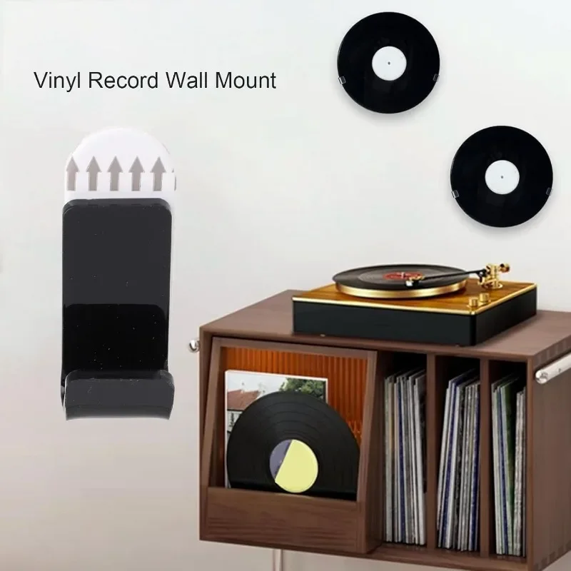 6/30PCS Acrylic Record Display Holder Self Adhesive Album Disc Rack Wall Mount Self Hook Multipurpose Poster Storage Float Shelf 4