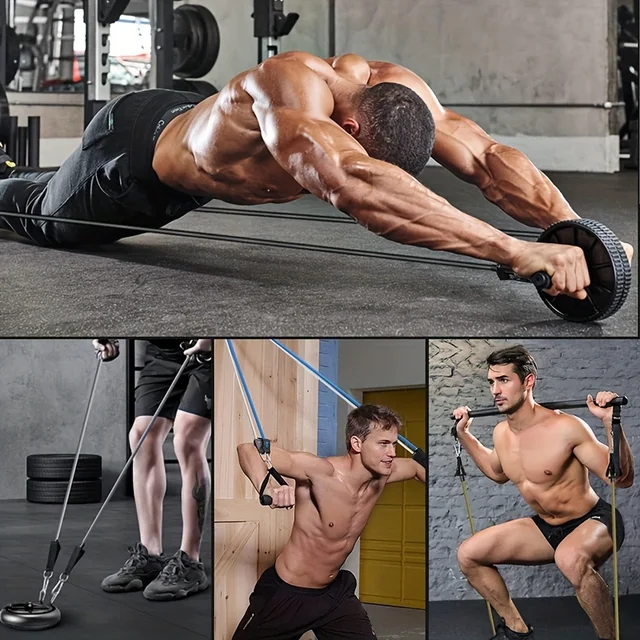 Resistance Bands Set, Exercise Bands With Door Anchor, Handles, Carry Bag, Legs Ankle Straps For Resistance Training