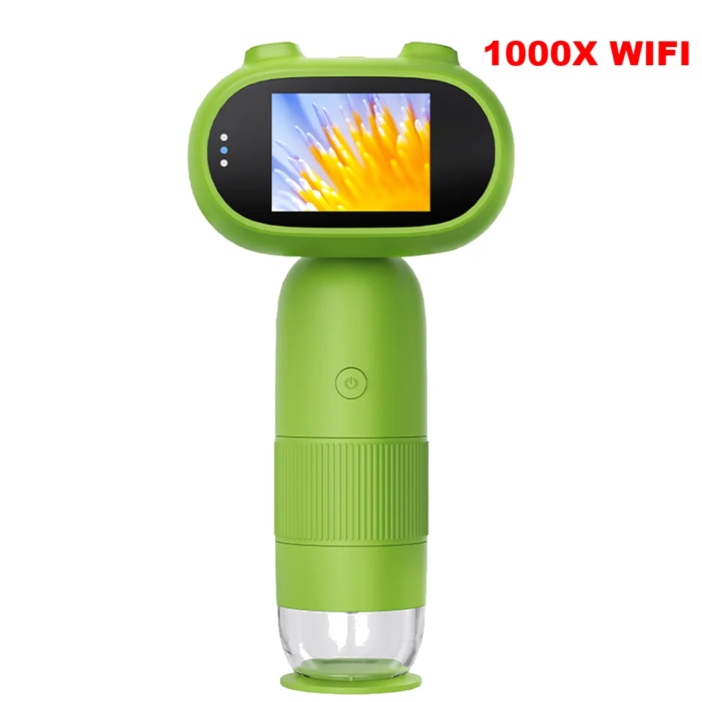 WADEO Microscoop voor kinderen, [foto's en video-opnames] [2,0 inch HD- beeldscherm] mini draagbare elektronische microscoop, pedagogisch cadeau voor 3-12 jaar