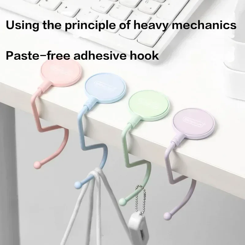 Cute Morandi Bag Hanger Heavy Duty Table Purse Bag Hooks Travel Handbag Kawaii Table Side Hanger Office Desk Organizers 1Pcs