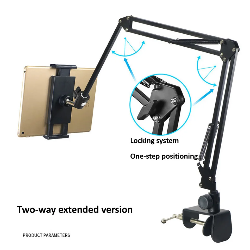 Cama Ajustável Tablet Suporte para Polegada a 12.9 Polegada Telefones Celulares Tablets Braço Preguiçoso Cama Mesa Tablet Suporte de Montagem para Ipad Mini 360 - Imagem 3