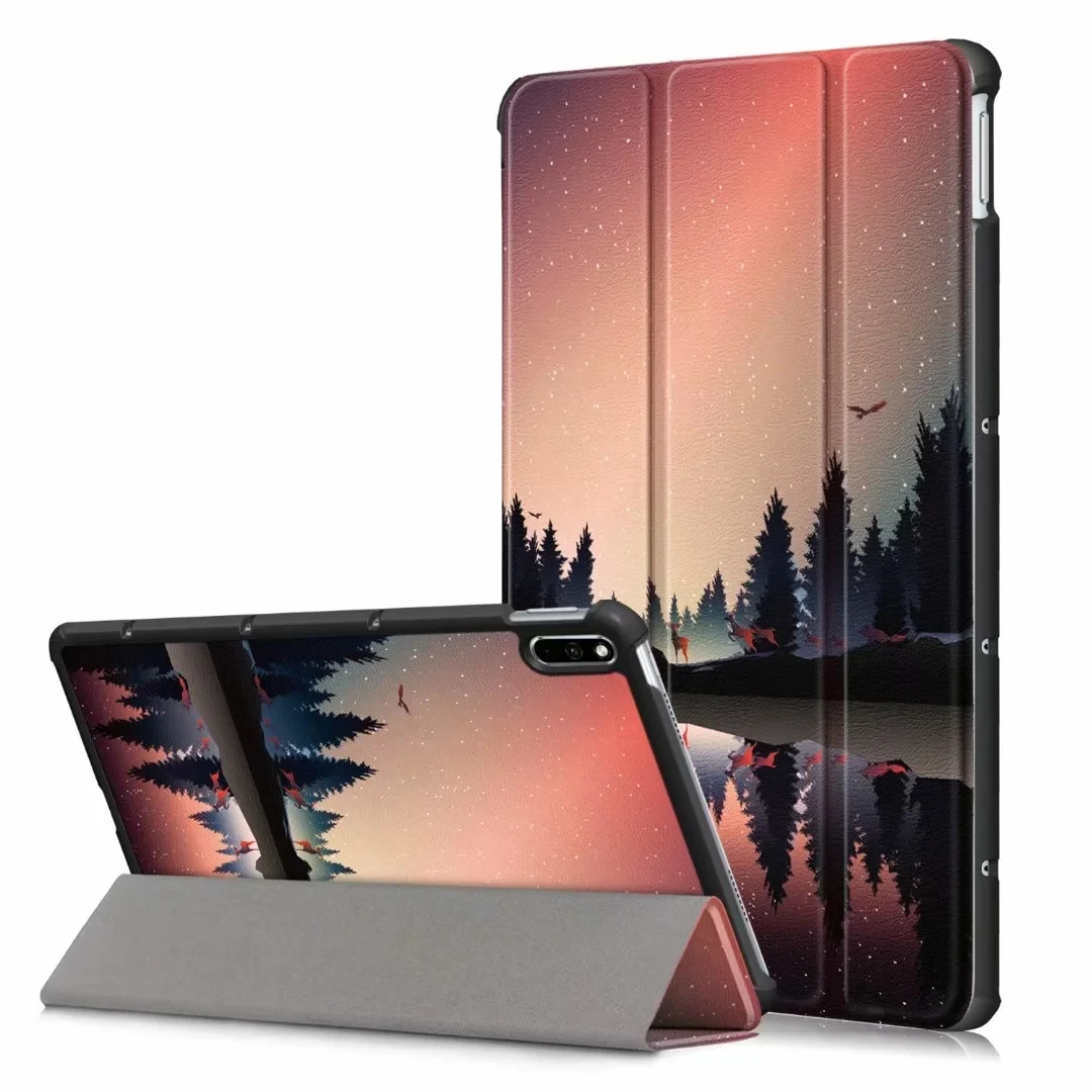 Slim PU Leather Tablet Case Cover with Screen Protector and Stylus Pen