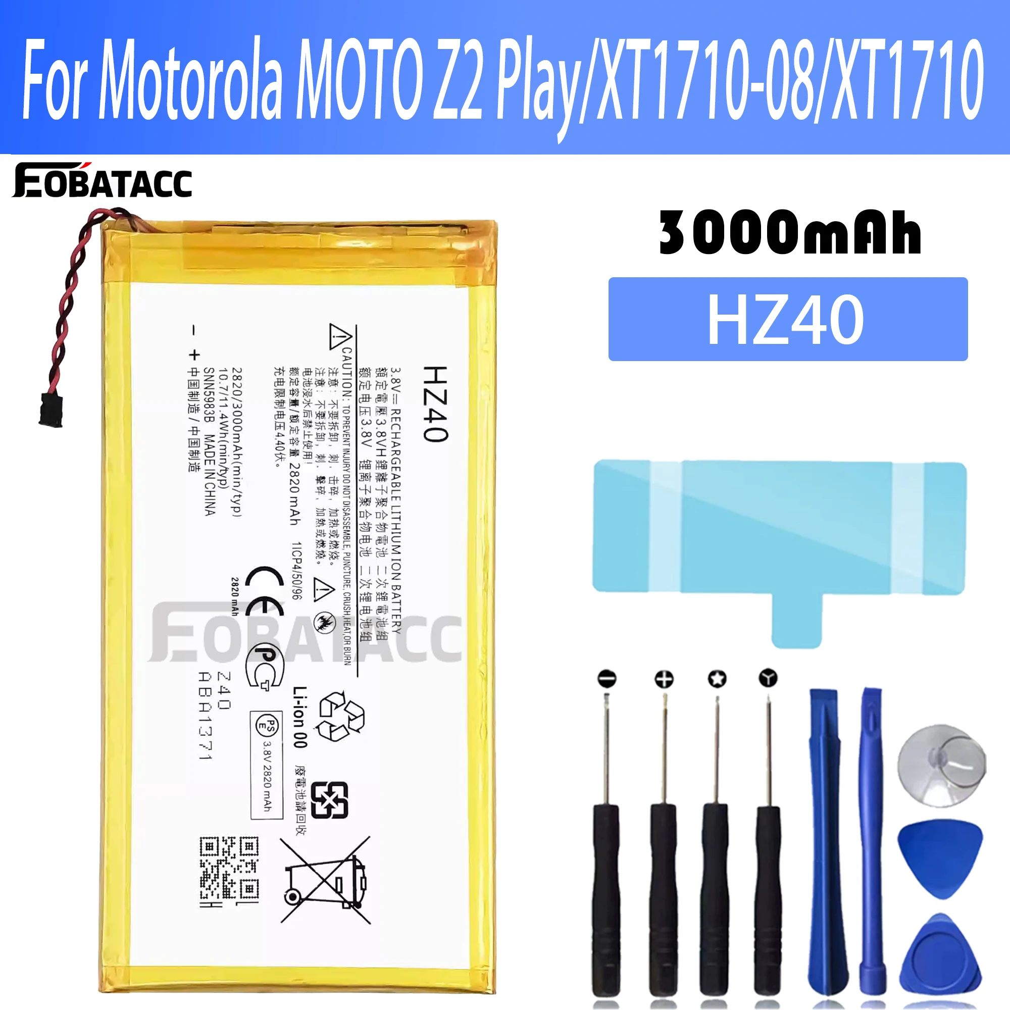 100% New Original Battery HZ40 with Free Tools