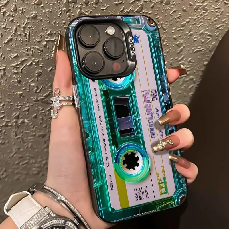 Retro Cassette Tape Design Shockproof Phone Case