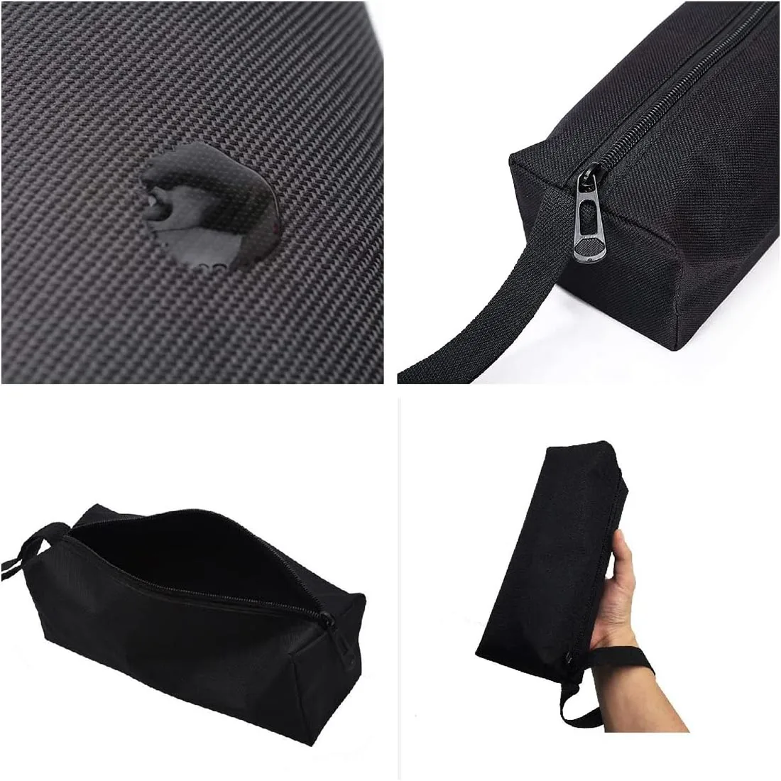 Heavy Duty Canvas Zipper Tool Bag, Small Zipper Tool Pouch, Multi-purpose Hand Tool Pouch Tote Bag, Utility tools Organizer 3
