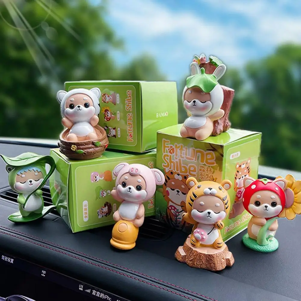 

Car Decor Ornament Adorable Eye-catching Creative Forest Series Mini Tiger Car Dashboard Decor Home Decoration