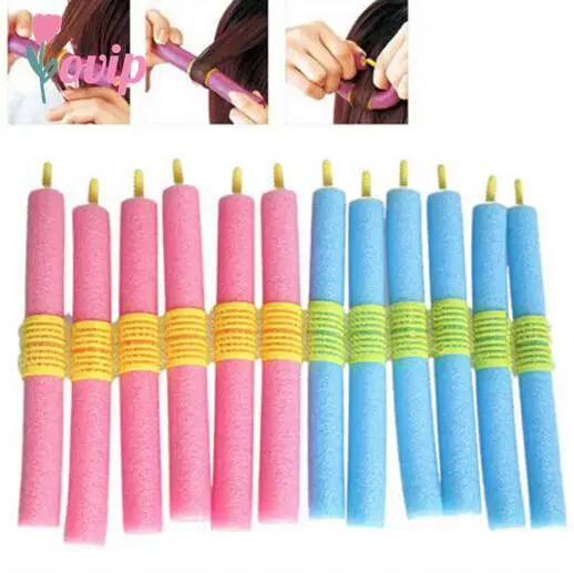 Vendita Calda 12 Pezzi Bigodini Bigodini Clingbrand New Soft Foam Anion Bendy Hair Tool Drop Shipping