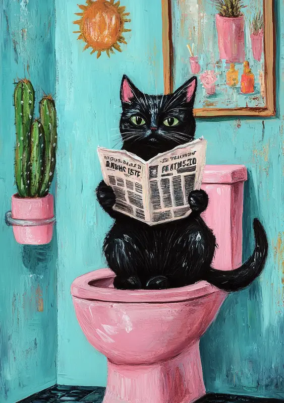 SDOYUNO Painting By Numbers Acrylic Bathroom Black Cat Drawing By Numbers Personalized Gift Handwork Diy Living Room Decoration - Image 18