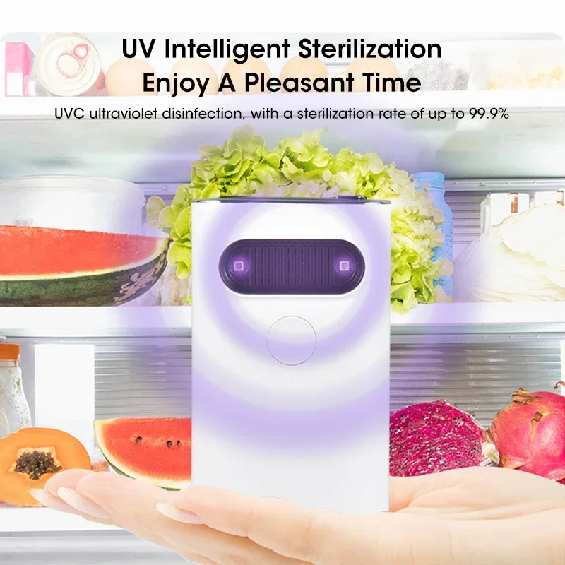 Mini Air Purifier Portable Household Refrigerator Deodorizer USB Charging Car Kitchen Fresh Air Purification Deodorization