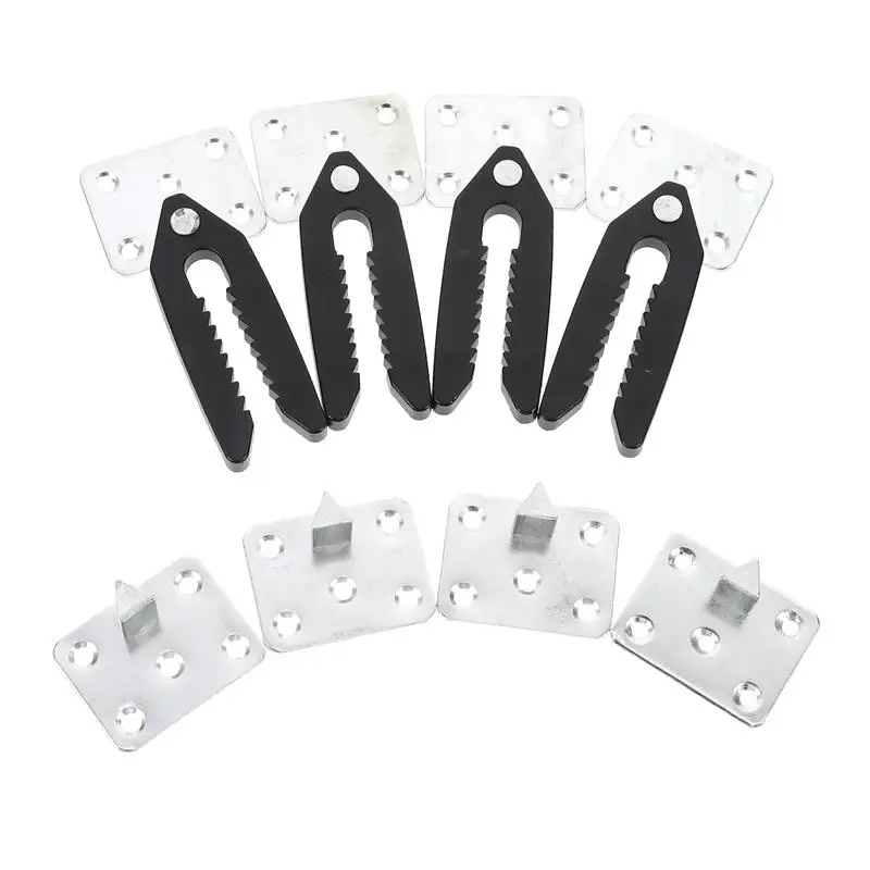 Furniture Hinge Bed Slats Connectors Sectional Couch Connector Clips Furniture Joint Snap Sofa Connector Clamps Joint Alligator Furniture Bracket Corner 4Pcs/1pc