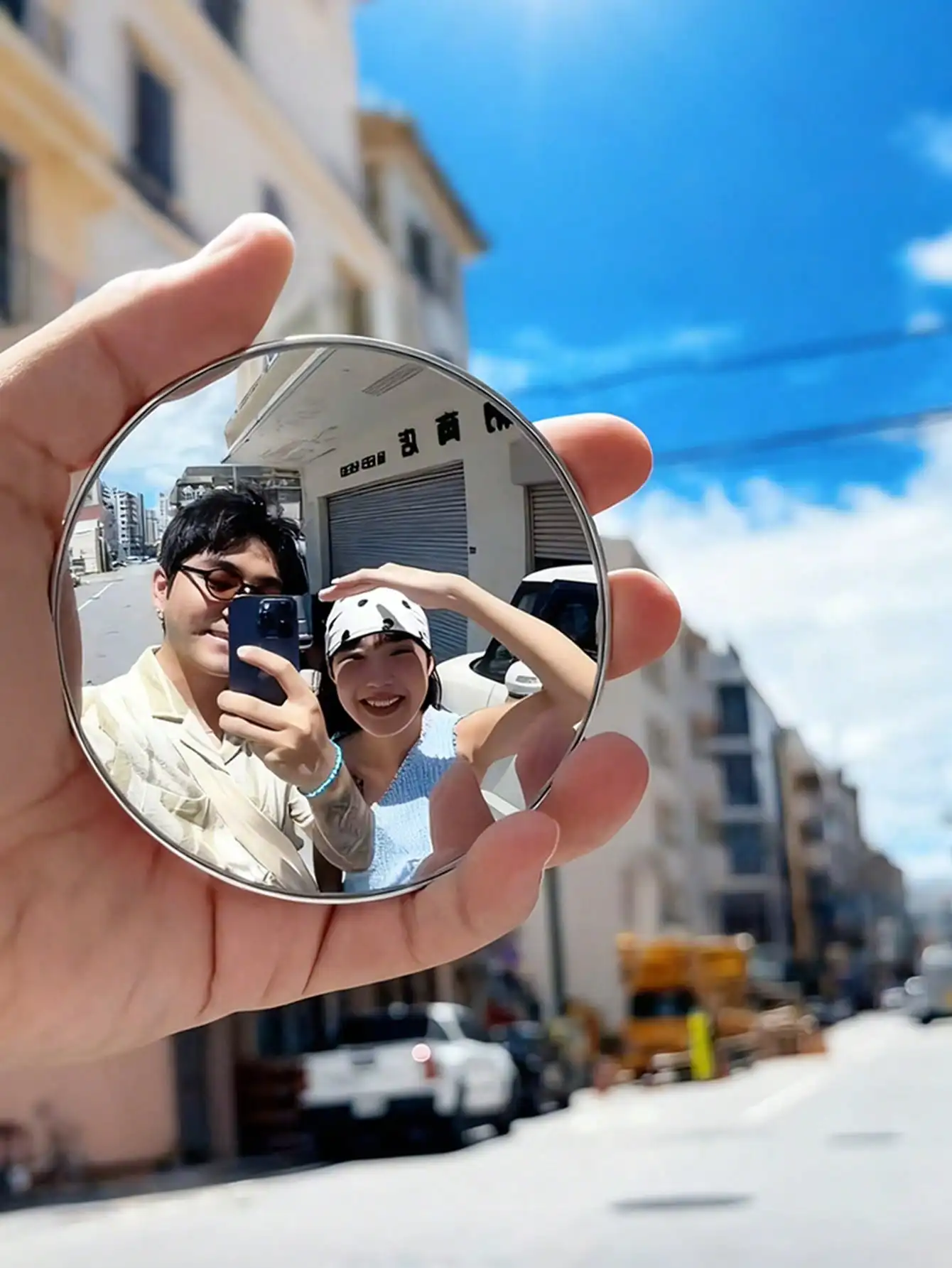1 travel photo mini round mirror reflective spherical portable wide-angle lens photo and selfie accessories