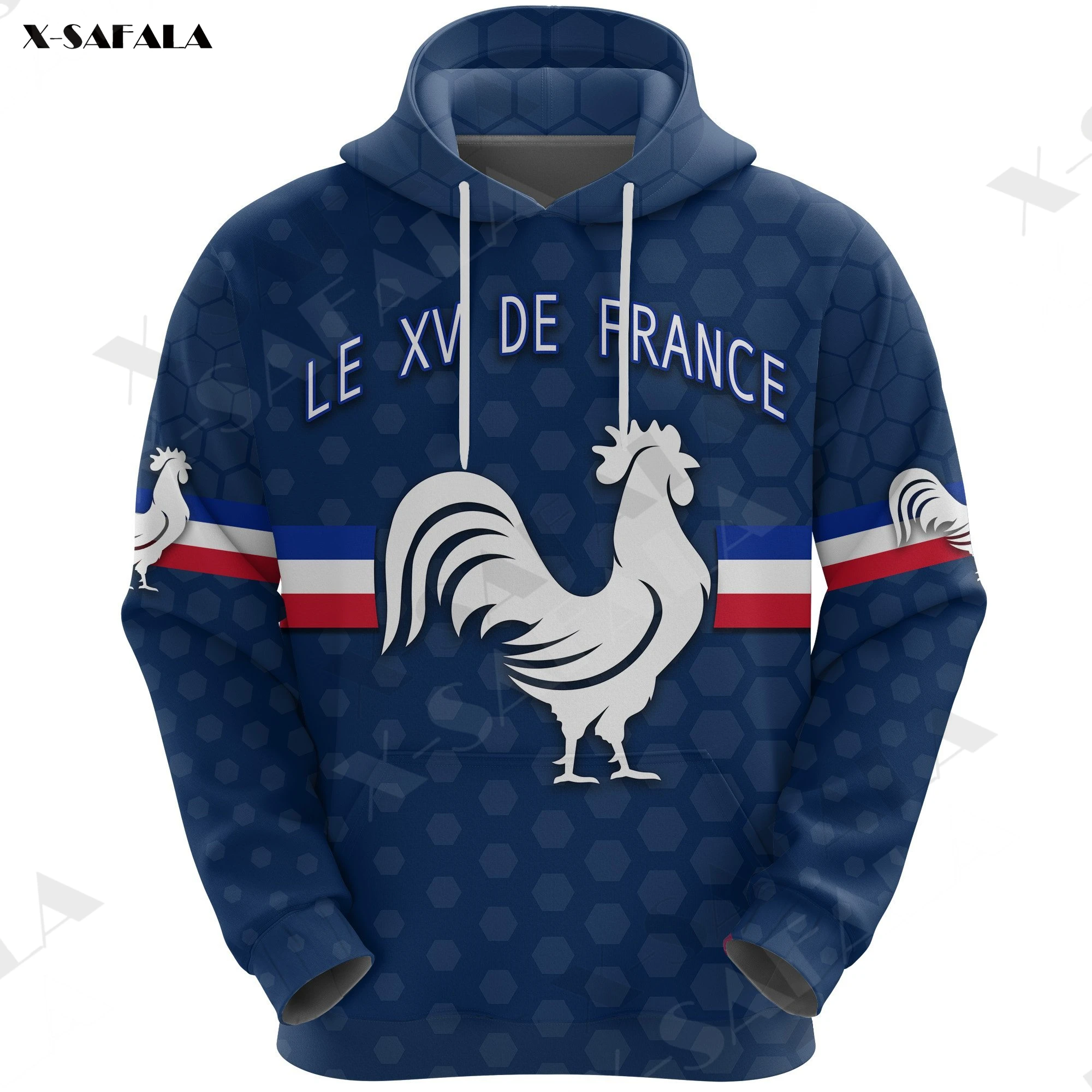 

Custom Text Rugby Le XV De France Brush 3D Print Zipper Hoodie Men Pullover Sweatshirt Hooded Jersey Tracksuits Outwear Coat
