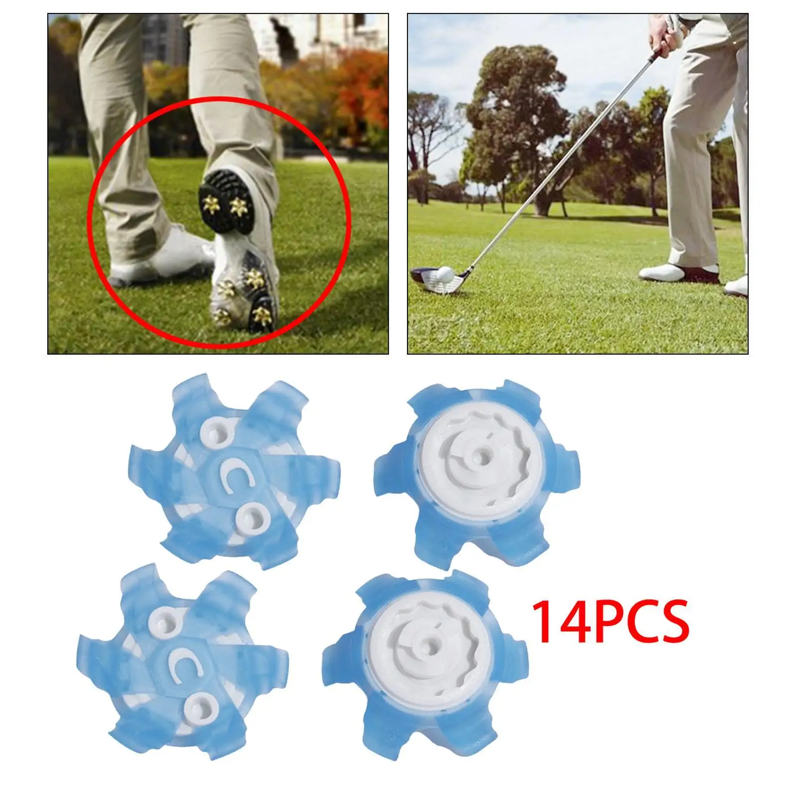 14Pcs Golf Shoe Spikes Durable Golf Shoe Replacements TPU for Women Men 3